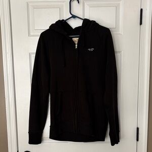 Hollister Black Hoodie Zip Up Sweatshirt